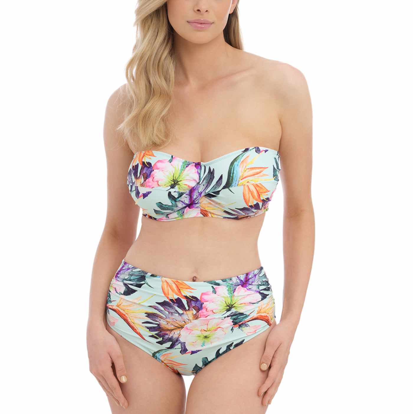 Fantasie Swim Paradiso Twist Bandeau Bikini Top Storm In A D Cup USA