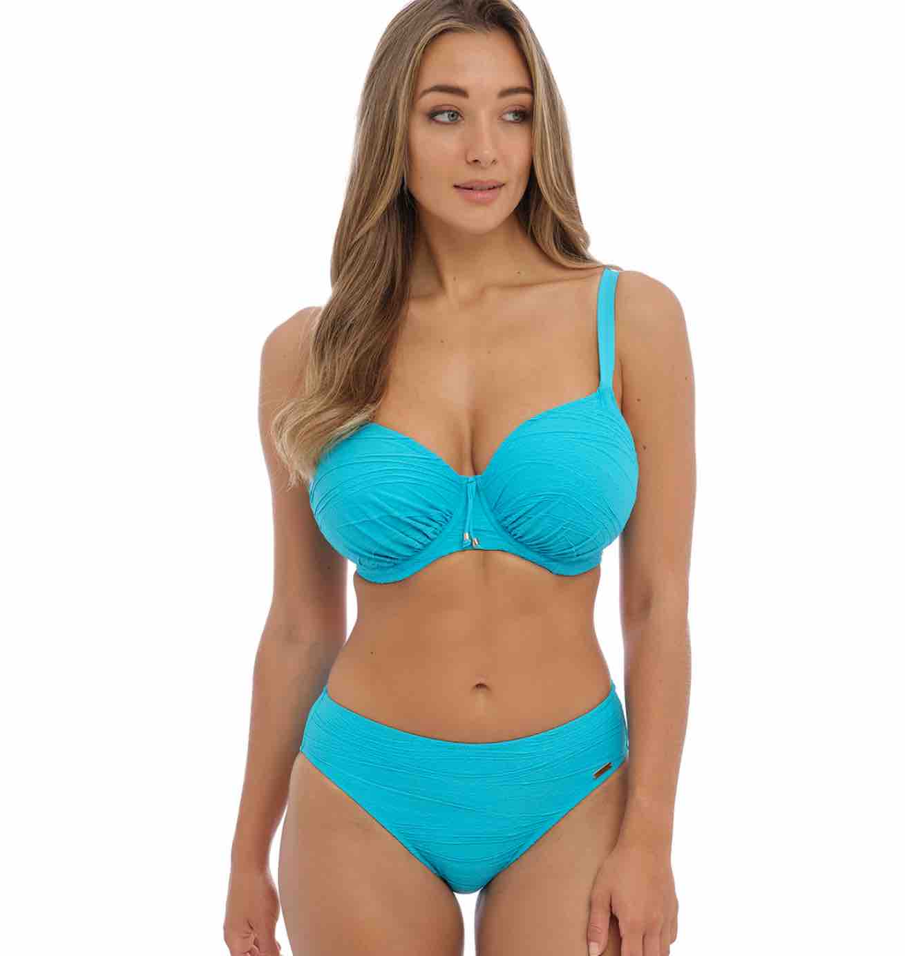 Fantasie Swim Beach Waves Gathered Full Cup Bikini Top Storm In A D